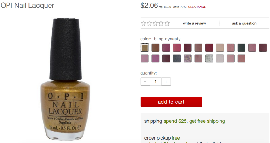 OPI Nail Polish Clearance at Target - wide 1