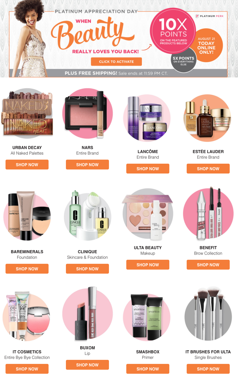 Preview Ulta Platinum 10x points event Gift With Purchase