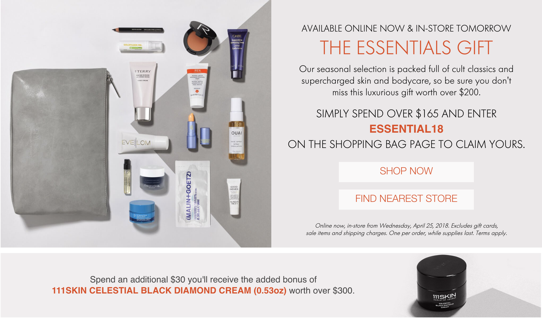 Space NK: Free beauty bag(15 pcs, $200 value) w/$165 purchase + free ...
