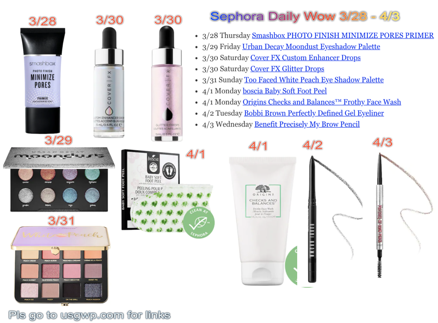 Sephora Daily Wow 3/28 4/3 Gift With Purchase