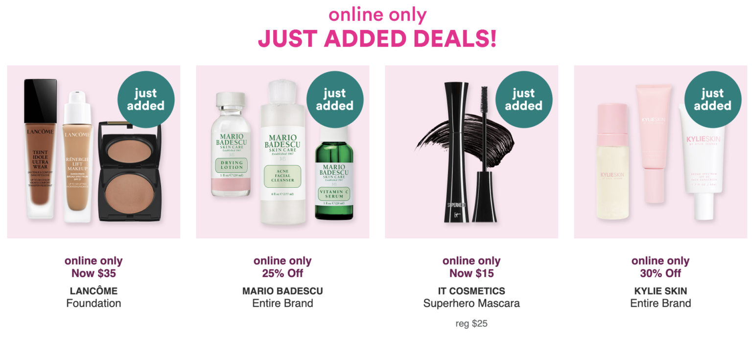 Ulta 10 off 40 + newly added Black Friday Offers + GWPs Gift With