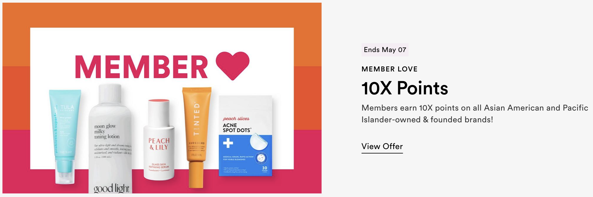 Ulta 10X points on all Asian American and Pacific Islanderowned